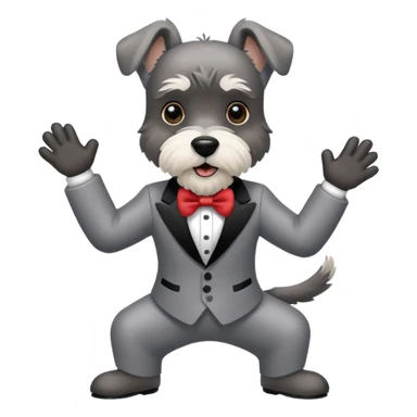 Tap dancing Schnauzer  sticker