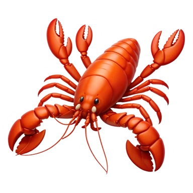 White white lobster  sticker