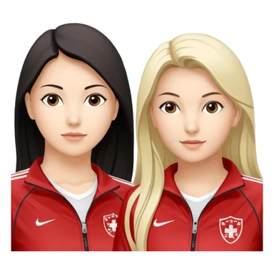 нарисуй девушку в бежевом костюме, которая занимается спортом sticker