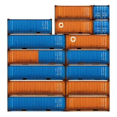 Sea Port area, containers sticker