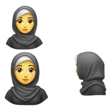 hijab girl waring glass\ sticker