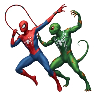 Spider-Man fighting the chameleon sticker