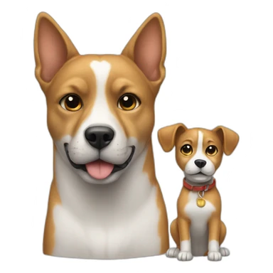 un chat avec un chien sticker