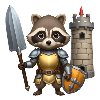 Raccoon in Eden rise of castles game themed  sticker