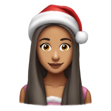 ariana grande with santa hat sticker