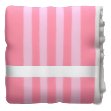 Plad white and pink blanket folded  sticker