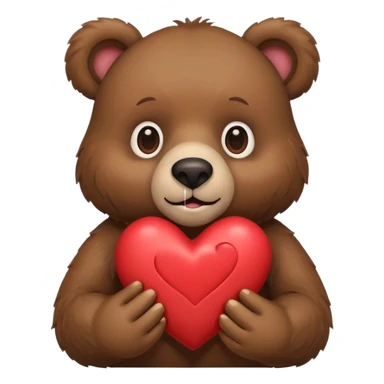 bear with heart sticker