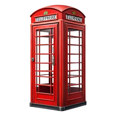 red telephone box sticker
