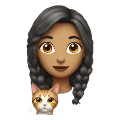 Girlfriend with cat sticker