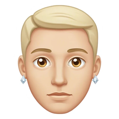 White guy with two big diamond earings  sticker