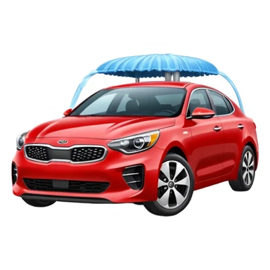 red kia car n wash shop sticker