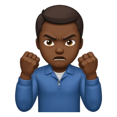 Animosity - strong hostility or ill feeling toward someone with angry gestures sticker