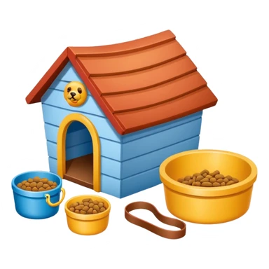 Goals:
1) Isometric style
2) Emoji style
3) Physically realistic
4) Avoid anything that could be considered offensive, even 2%

---
Now generate an image to represent a list to buy items for a new dog. sticker