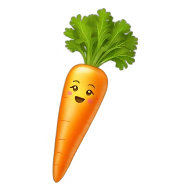 gold bright carrot with a star sticker