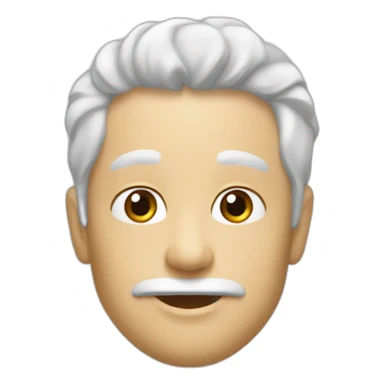 Komplett weißer Emoji sticker