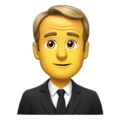 Macron court après un sanglier sticker