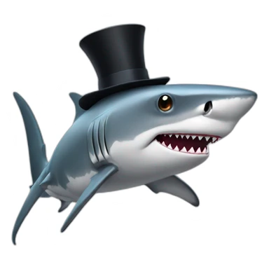 Shark with a top hat and big pants sticker