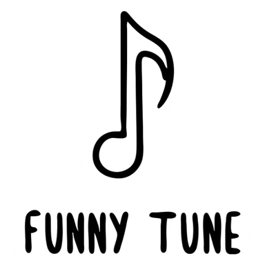 Music note icon with "FUNNY TUNE" text sticker