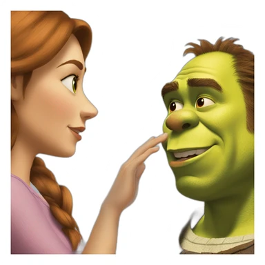 shrek talking to fiona sticker