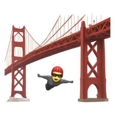 Swimming in San Francisco ocean by Golden Gate Bridge sticker
