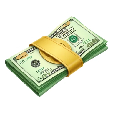 single cash bill sticker