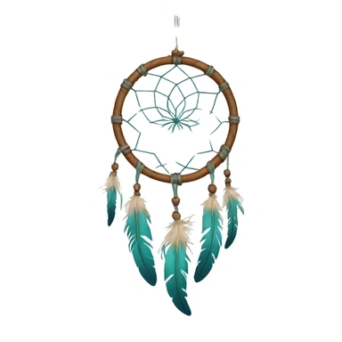 a hanging dreamcatcher with white background sticker