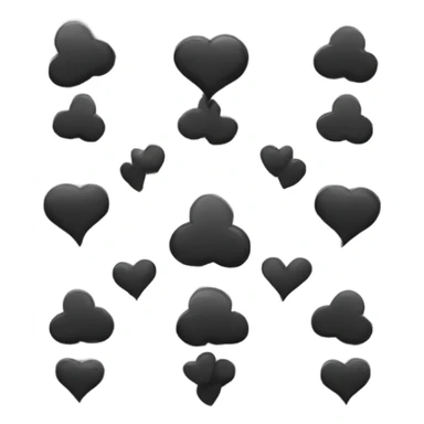 emoji corazón negro  sticker