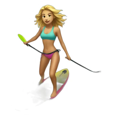 wake surf girl sticker