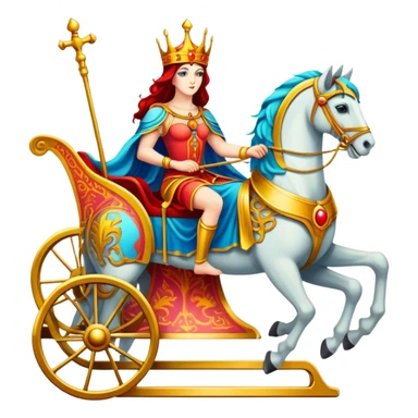 Tarot Card with a chariot on it  sticker