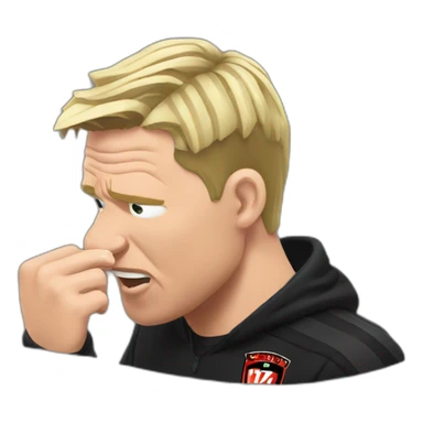 Eddie Howe biting nails sticker