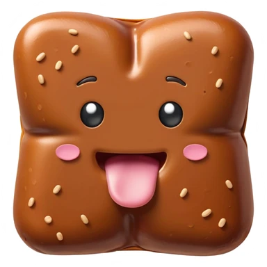 kawaii poop EMOJI made of SPAM MEAT sticker