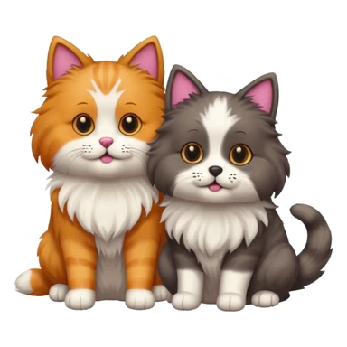 cat dog sticker