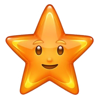 i want star in orange sticker