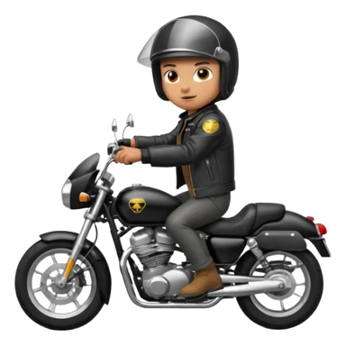 rider riding motorbiker sticker