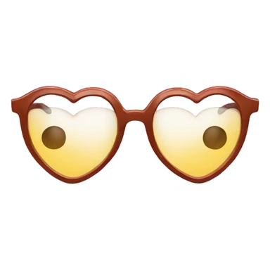 Heartshaped glasses sticker