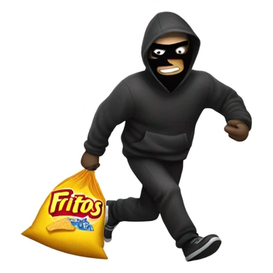 Robber stealing bag of Fritos  sticker