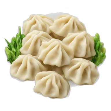 A plate of dumplings sticker