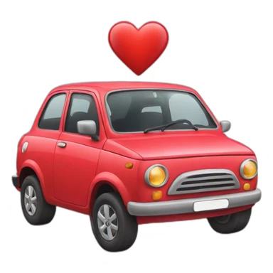 Car with heart sticker