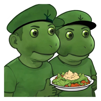 boys enjoying food together sticker