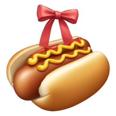 Big hot dog with a bow on it sticker