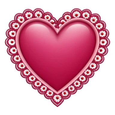 Valentines-colored romantic vintage aesthetic with laces   sticker