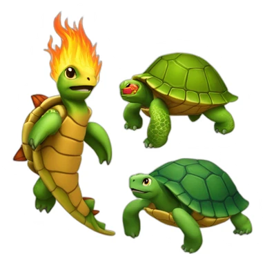 Arme à feu et tortue sticker