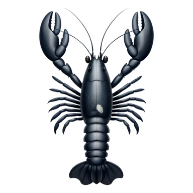 White and black white lobster  sticker