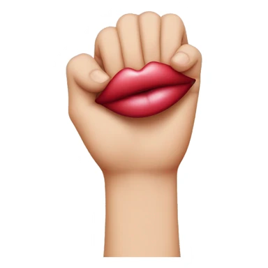 Lips on an elbow sticker