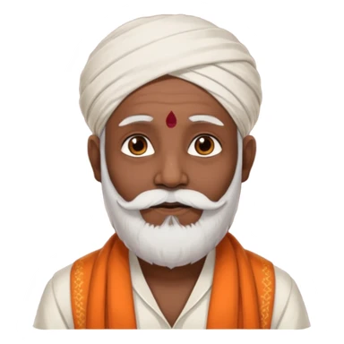 indian pandit having tuppi visibale sticker