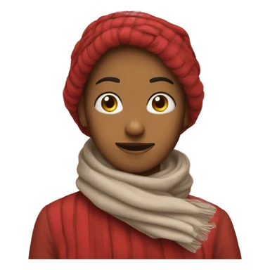 red scarf sticker