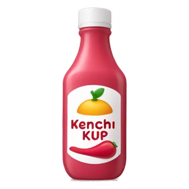 pink ketchup with a tag that says ´KENCHUP' sticker