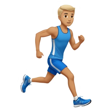 Man running in shoes sticker