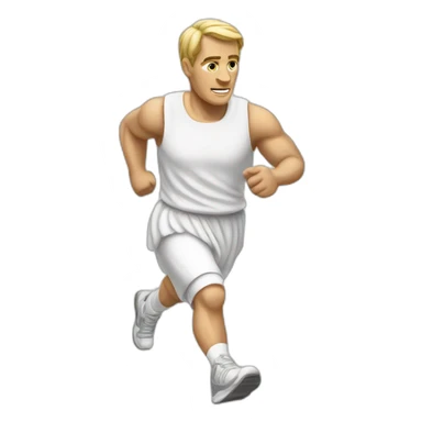 Julius caesar White wearing running shoes sticker