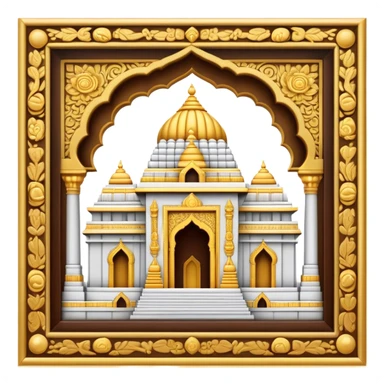 Tirupati Balaji Temple Landmark Emoji – Showcasing the temple’s golden entrance and intricate carvings. sticker